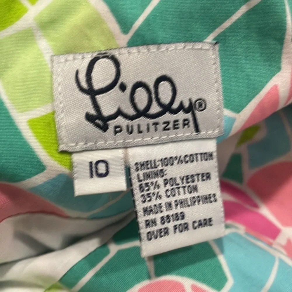 Lilly Pulitzer Floral Cote D’Azur Mosaic Stained Glass ROSES Dress